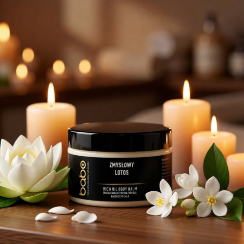 Balsam do ciała Zmysłowy Lotos - naturalny, wegański, ujędrniający - obrazek 3